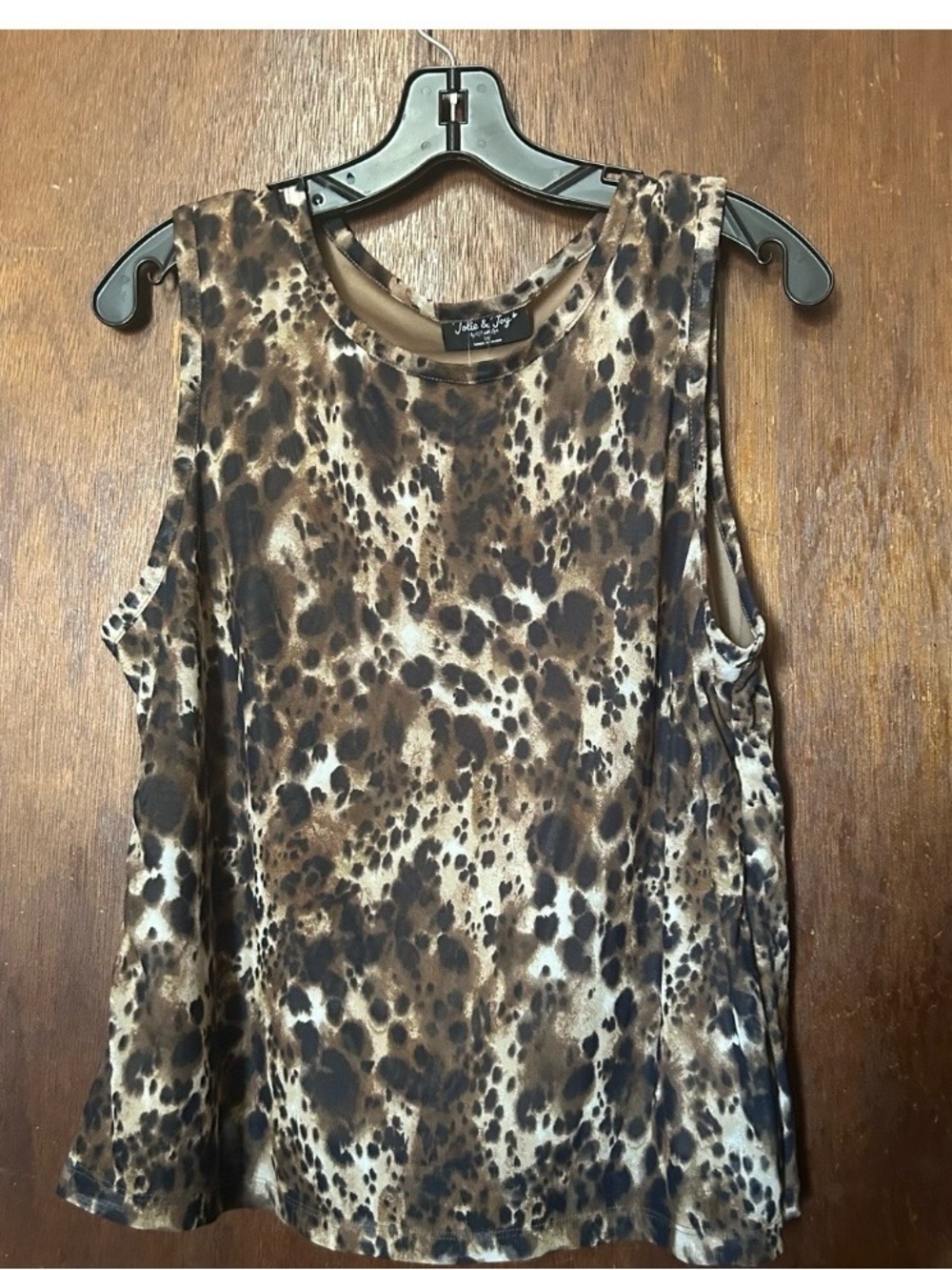 Leopard Print Sleeveless Top and Skirt set